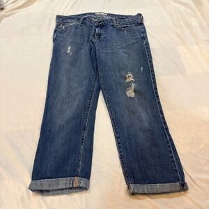 Women’s Distressed Blue Denim Jeans